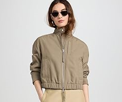 Vince Women's Cropped Bomber Jacket .#