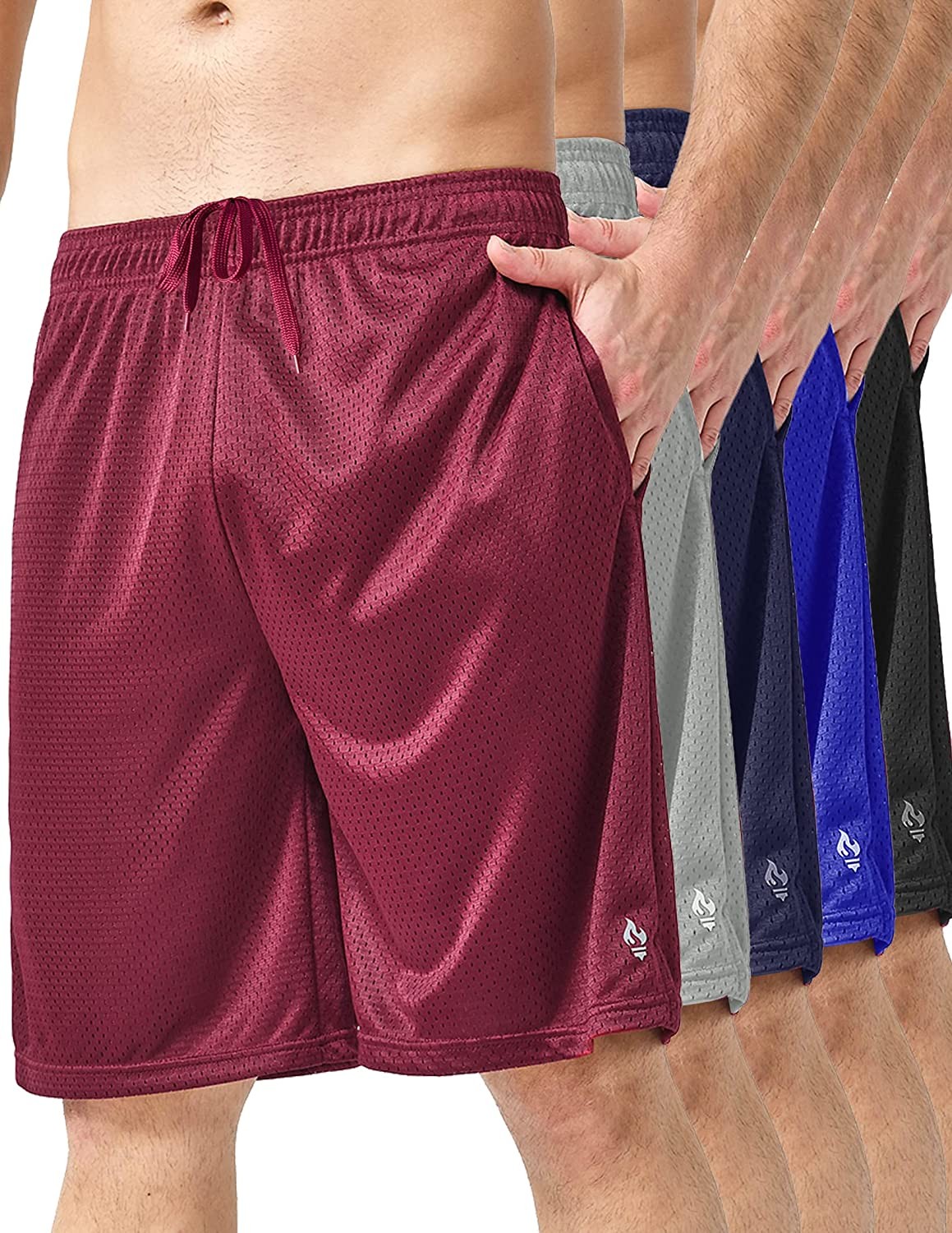 Liberty Pro 5-Pack Men's 9" Athletic Mesh 2N