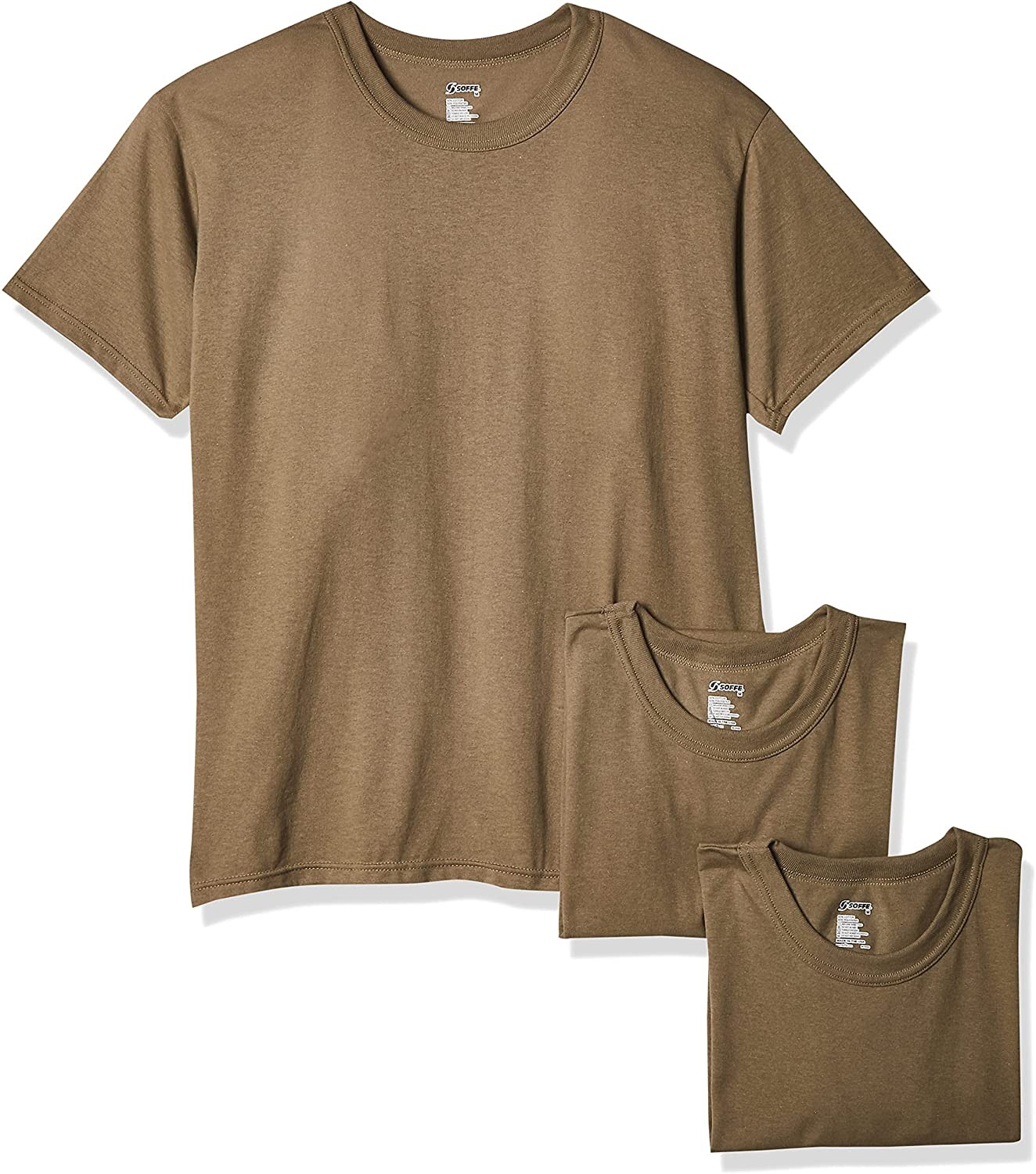 Soffe Men's 3 Pack - USA Poly/Cotton Military Tee 3N