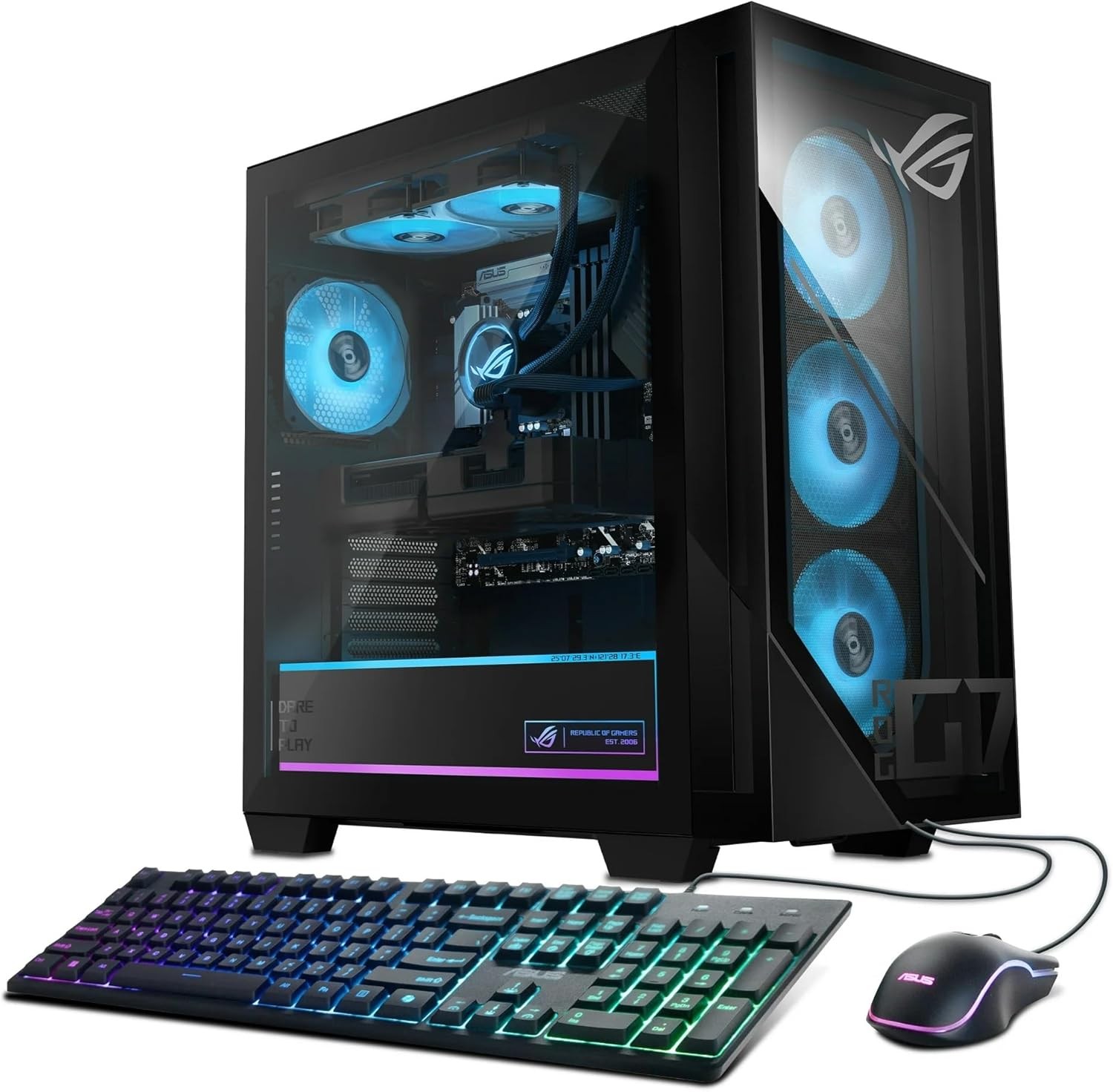 ASUS ROG Strix G700 Desktop 4TB SSD 64GB DDR5 RAM Win 11 Pro (Intel 15th gen Core Ultra 9 285K Processor Turbo Boost to 6.00GHz, NVIDIA GeForce 4060Ti RTX 8GB GDDR6) Gaming PC Computer G700TF