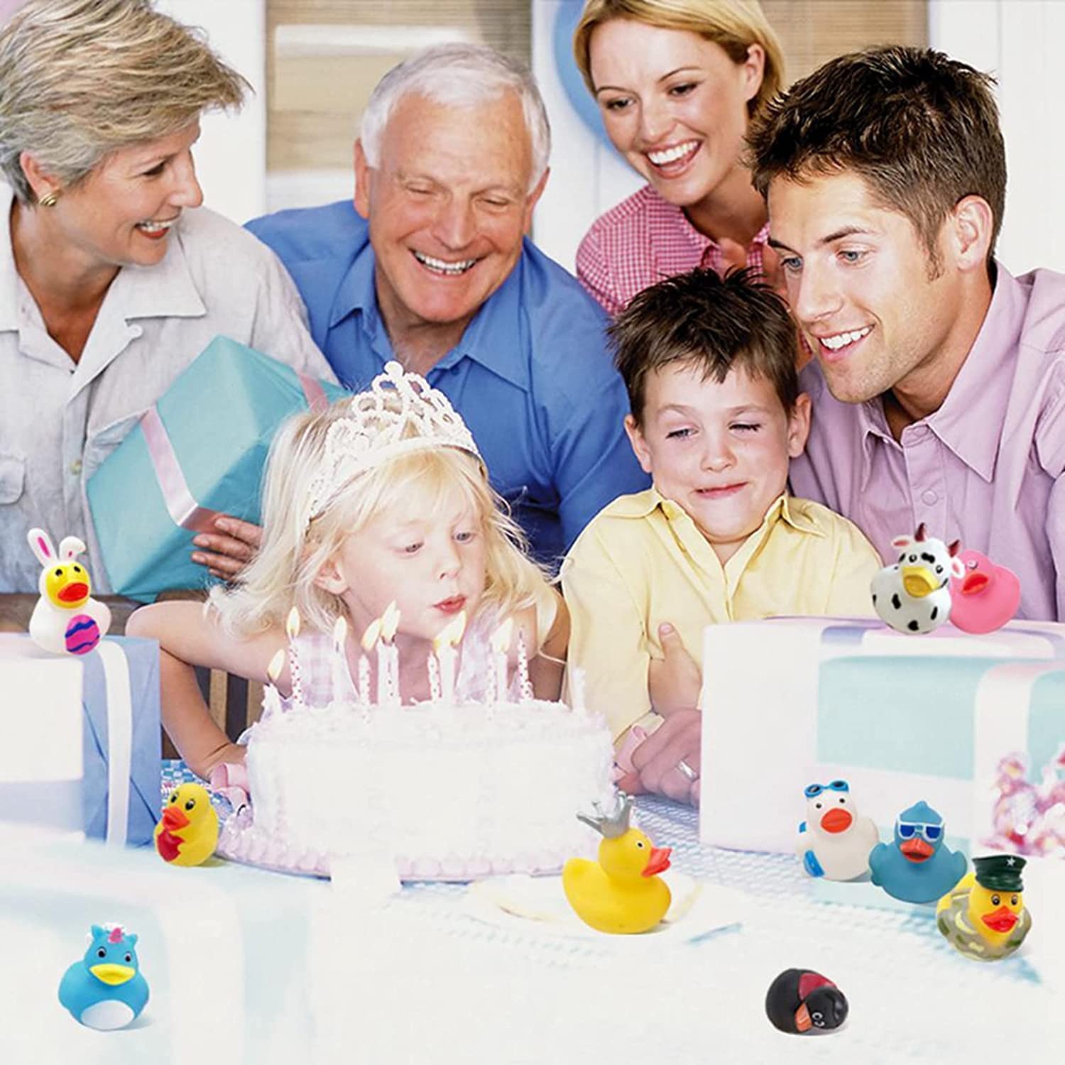 XY-WQ Rubber Duck 50 Pack Bath Toy Assortment - Bulk Floater Duck for Kids 5#