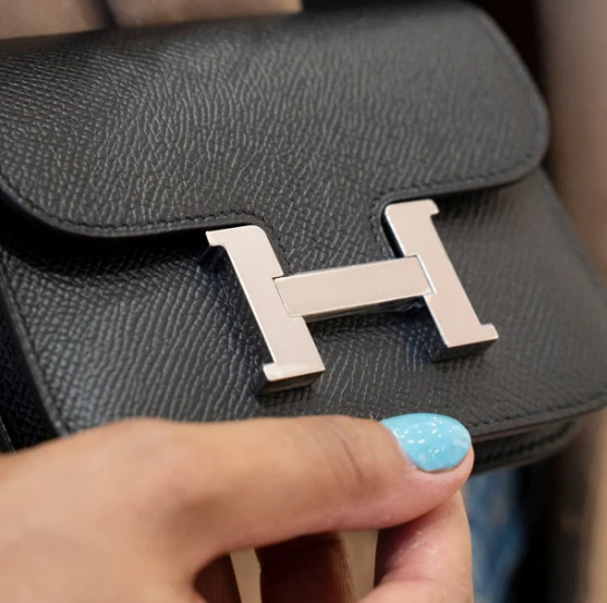 HERMES CONSTANCE SLIM EPSOM BLACK PALLADIUM WALLET ADC1159