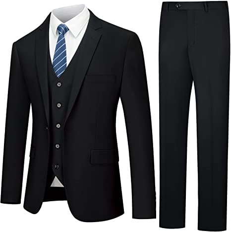 LUPURTY Suits for Men, 3 Piece Men's Suit Slim Fit