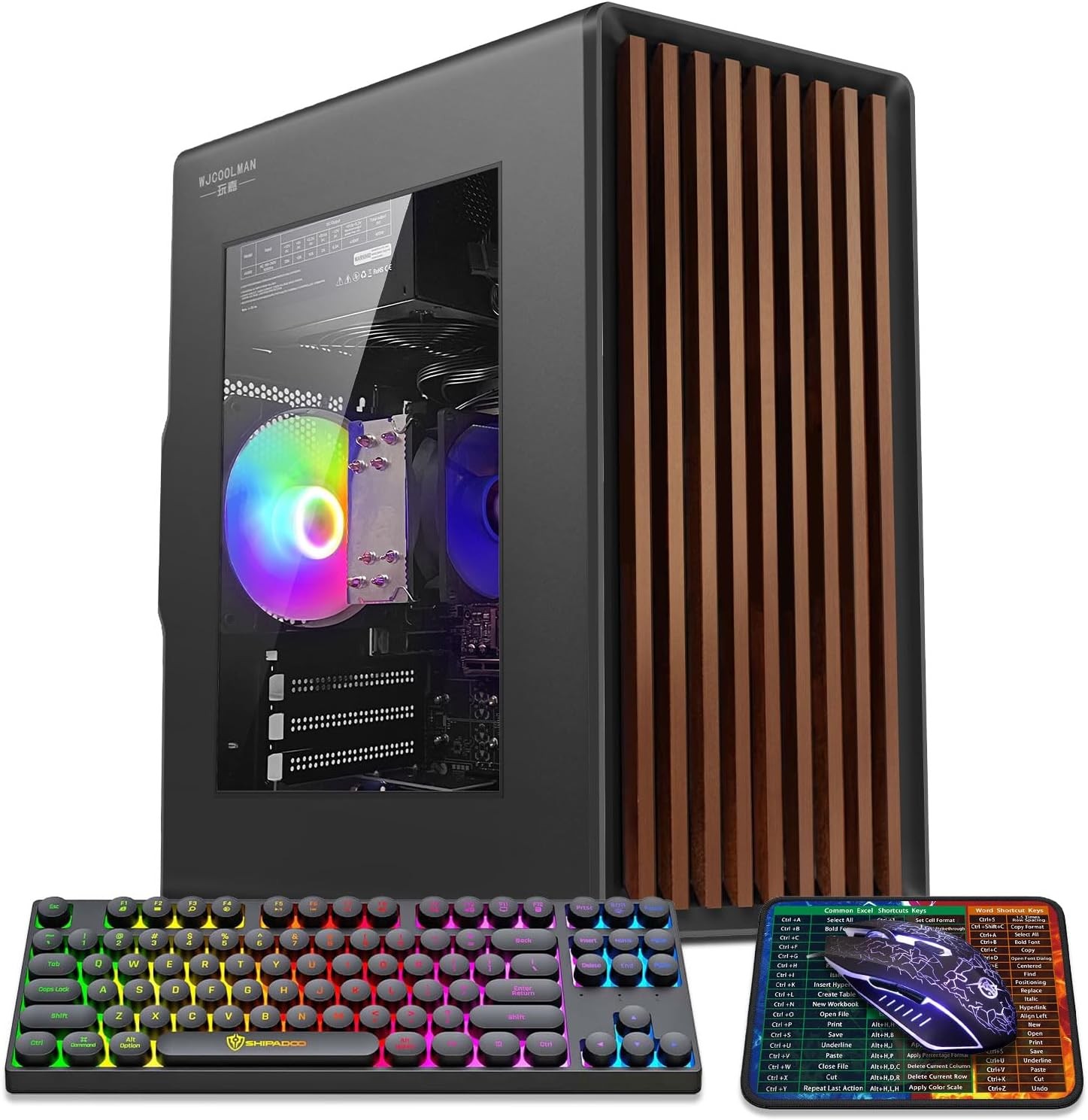 Tower Business Desktop Computer PC - Intel 14th Generation Core i7-14650HX ，16 cores and 24 Threads, 16GB DDR4 3200 RAM, 1TB M.2 NVME SSD,Windows 11 Home,WiFi，HDMI,RJ-45,Wired Keyboard & Mouse.