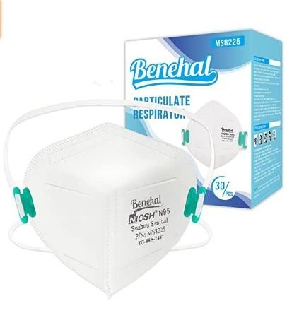 N95 mask, NIOSH certified N95 disposable respirator safety respirator, filtering efficiency of 95%, adjustable comfort protection.