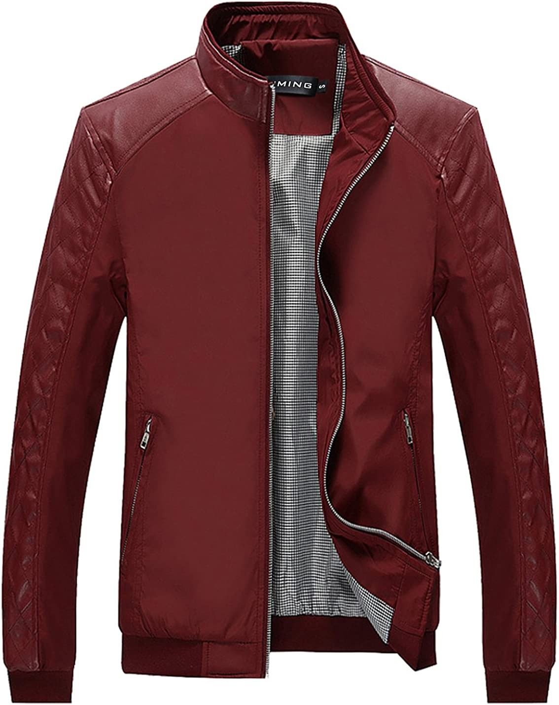 Tanming Men's Casual Slim Fit Lightweight Zip Up Softshell Bomber Jacket 12A