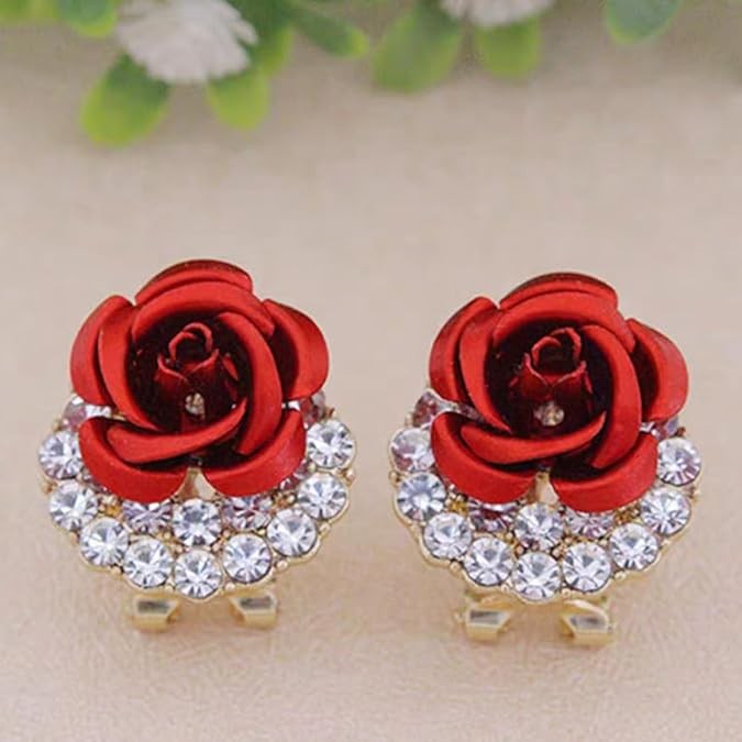 Elegant rose diamond earrings .,.