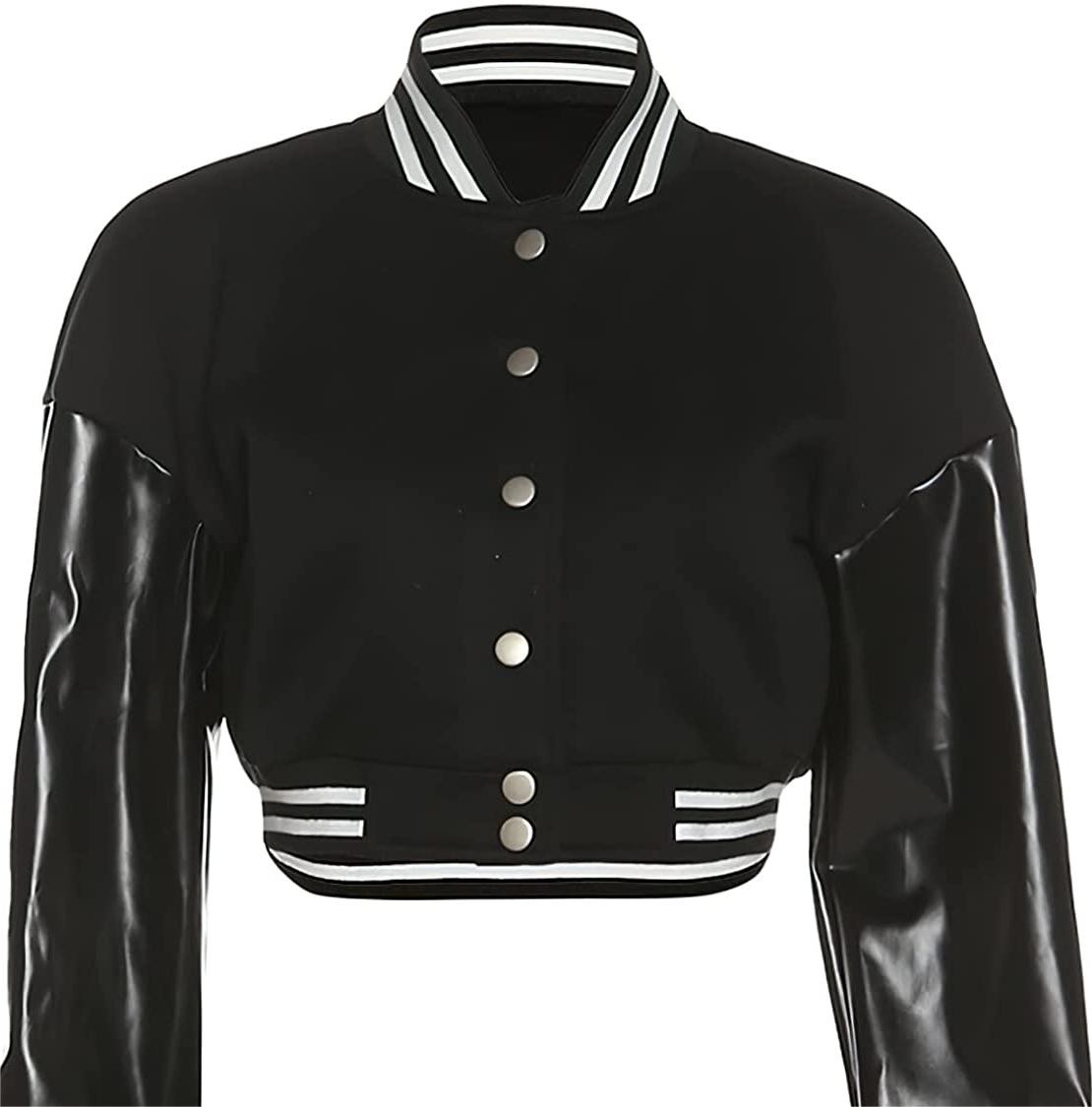 XASPEE Women's Casual Baseball Jacket 8，